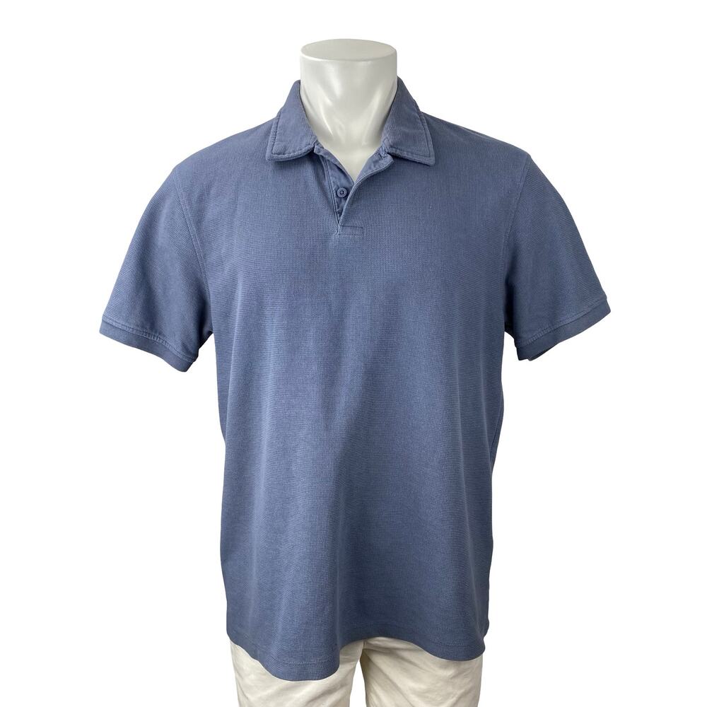 Zara Men's Blue Short Sleeve Golf Casual Collar Pullover Polo Shirt Top Size XL